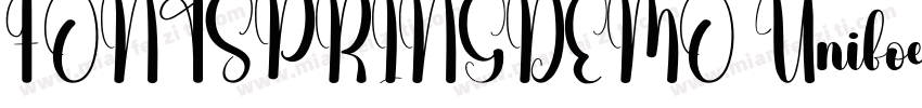 FONTSPRINGDEMO UniformPr字体转换
